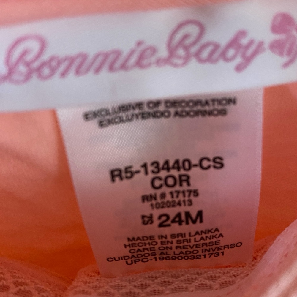 BONNIE BABY Emmie Knit Party Dess Cardigan Salmon Pink 24 Months Pageant Easter - Picture 12 of 16